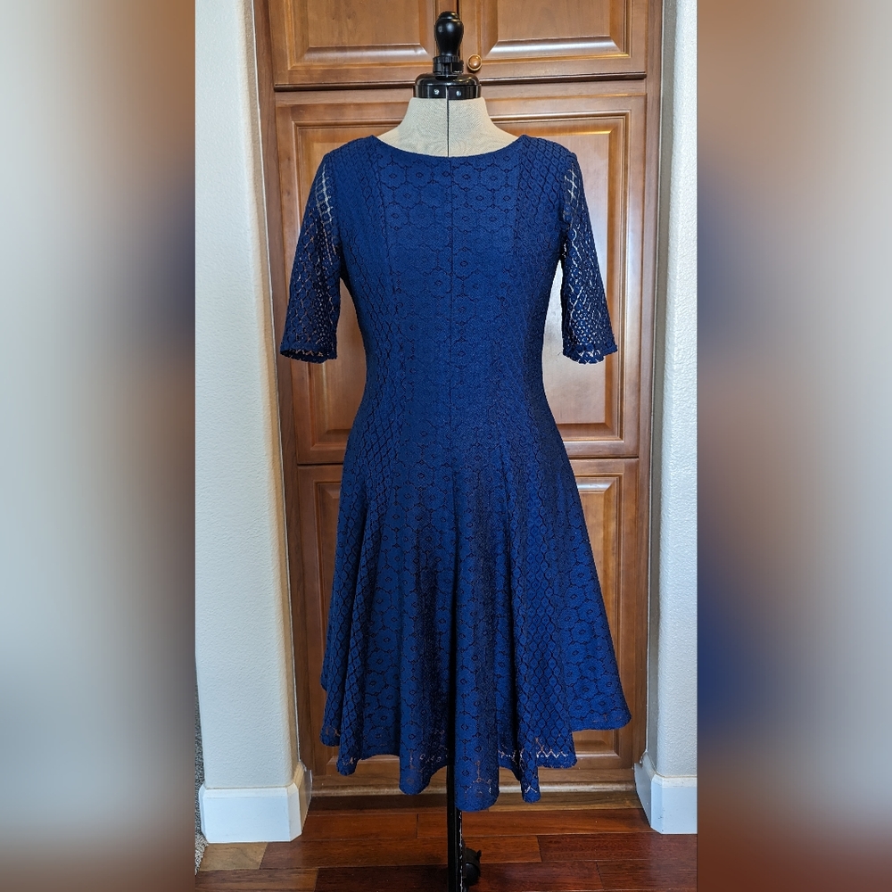 Danny and Nicole Blue Lace Dress